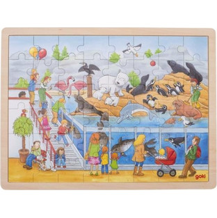 Παιδικό Puzzle Goki Ξύλινο Ζωολογικός Κήπος 48 Κομμάτια