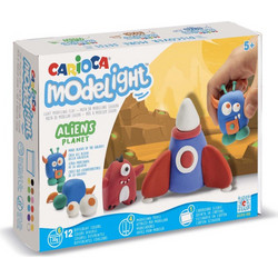 Πηλός Carioca Modelight Maxi Aliens Planet Σετ 12 Χρωμάτων