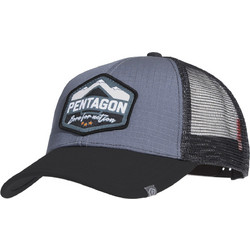 Pentagon Ανδρικό Καπέλο Jockey με Δίχτυ Snapback Υφασμάτινο Μαύρο Γκρι K13048