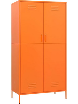 vidaXL Δίφυλλη Ντουλάπα Ρούχων Πορτοκαλί 90x50x180cm 336246