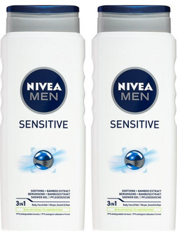 Nivea Men Sensitive Σαμπουάν 2x500ml