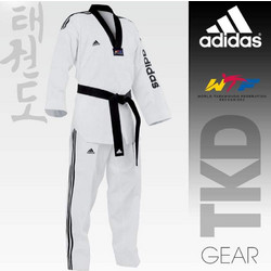 Taekwondo Uniform adidas - SUPER MASTER II Black Collar - ADITSM01 - 1029