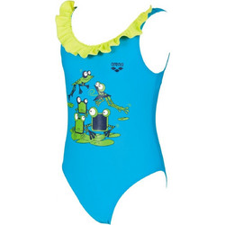 Arena Swimwear KG Carinho Αθλητικό Παιδικό Μαγιό Ολόσωμο για Κορίτσι Γαλάζιο 2A01686-2-3