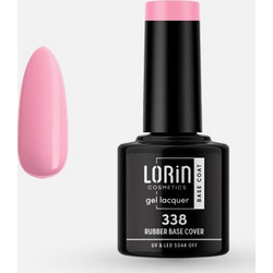 Lorin Gel Lacquer 338 Rubber Base Ημιμόνιμο Βερνίκι Νυχιών 8ml