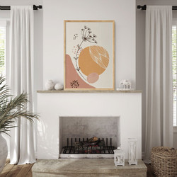 ΑΦΙΣΑ WALL-DESIGN DESERT FLOWER 49509 (PVC/PLEXIGLASS ΧΡΩΜΑ ΦΥΣΙΚΟΥ ΞΥΛΟΥ) 50x70cm