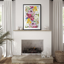 ΑΦΙΣΑ WALL-DESIGN FLORA 49506 (PVC/PLEXIGLASS ΜΑΥΡΗ ΚΟΡΝΙΖΑ ΜΕ ΠΛΑΙΣΙΟ) 30x40cm