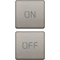 Δύο Πλήκτρα Flat Σύμβολα ON/OFF Nichel Eikon