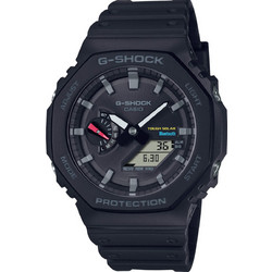 Casio G-Shock Ανδρικό Ρολόι Χρονογράφος Solar με Μαύρο Καουτσούκ Λουράκι GA-B2100-1AER