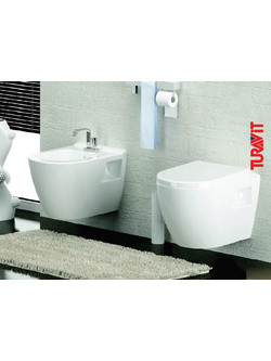 Soncera Turavit Rondo Κρεμαστό Μπιντέ Λευκό 35Χ51 εκ. 20RND5510