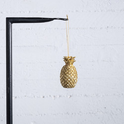 Spacegreen Στολίδι Χριστουγεννιάτικο Pineapple Πολυρεζίνη Χρυσό 4,5 εκ