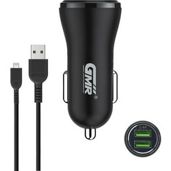 Φορτιστής Αυτοκινήτου Goms Lightning Καλώδιο 1 m