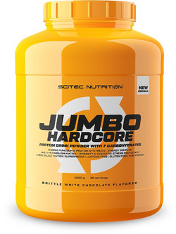 Scitec Nutrition Jumbo Hardcore Brittle White Chocolate Φυτική Πρωτεΐνη Ορού Γάλακτος Όγκου Χωρίς Λακτόζη & Γλουτένη 3.06kg