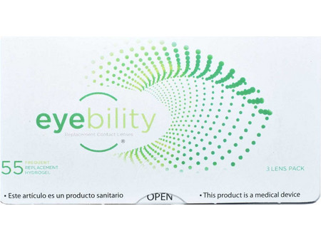 Servilens Eyebility 55 Μηνιαίοι Φακοί Επαφής Υδρογέλης 3τμχ