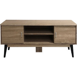 Velco Έπιπλο Τηλεόρασης Ξύλινο Καφέ Μ140xΠ38xΥ50cm 61-35341-29