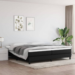 vidaXL Κρεβάτι Boxspring Υφασμάτινο με Στρώμα Μαύρο 200x200cm 3144103