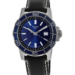 Tissot Supersport Chrono Ανδρικό Ρολόι Χρονογράφος με Μαύρο Δερμάτινο Λουράκι T125.610.16.041.00