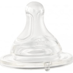 Chicco Simply Glass Θηλή Σιλικόνης για Μπιμπερό 0m+ Αργής Ροής 1τμχ