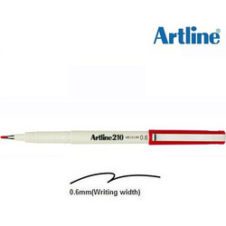 ΜΑΡΚΑΔΟΡΟΙ ARTLINE ΓΡΑΦΗΣ ΕΚ-210Ν 0,6ΜΜ ΚΟΚΚΙΝΟΙ