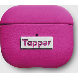 Tapper Θήκη για AirPods Gen 3 Δερμάτινη με Ασημί Λεπτομέρεια Ροζ 1876