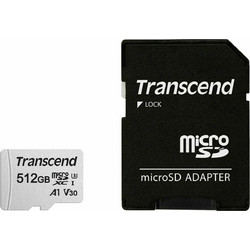 Transcend 300S microSDXC 512GB Class 10 U3 V30 UHS-I A1 + Adapter