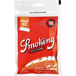 ΦΙΛΤΡΑ SMOKING ΚΟΚΚΙΝΑ REGULAR 8mm 100 ΤΕΜ
