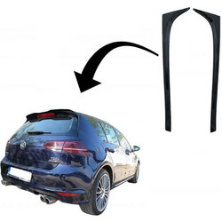 Αεροτομές Πρόσθετα Δεξιά Αριστερά Για VW Golf VII (7 + 7.5) 12-20 Μαύρο Γυαλιστερό Πλαστικό Για Standard Έκδοση 2 Τεμάχια