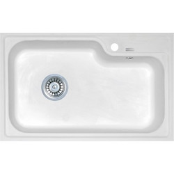 Ravenna Master Granite 75 Ένθετος Νεροχύτης Γρανίτη Bianco 75x46cm