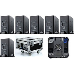 Σετ 6 Φωτιστικών 4x10W RGBWA+UV IP20 WiFi μαζί με Flight Case με Ενσωματωμένο Φορτιστή 100935 O-O
