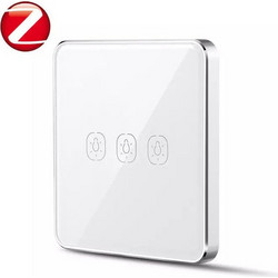 Zigbee Smart Διακόπτης Αφής τοίχου 3 Επαφών, Τροφοδοτούμενος με Μπαταρίες - BMC03ZBE
