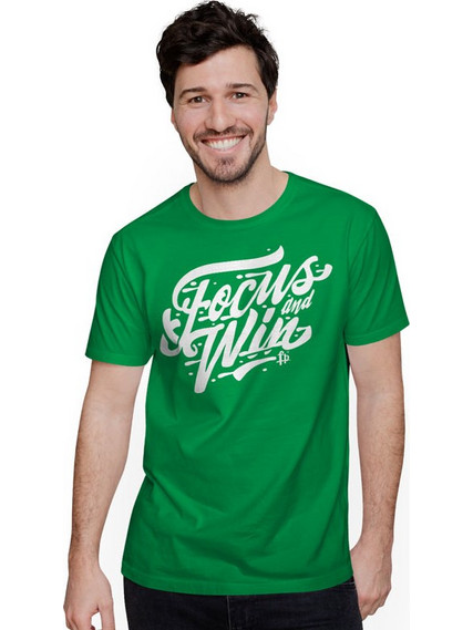 Focus And Win (Κοντομάνικο Ανδρικό / Unisex) - Kelly green