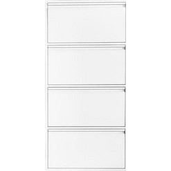 Nextdeco Παπουτσοθήκη Μεταλλική Λευκή Μ137.5xΠ65.5xΥ15.5cm 32802-00-2