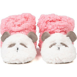 Cozy Sole Panda Βρεφικά Παντοφλάκια Αγκαλιάς Ροζ 30050