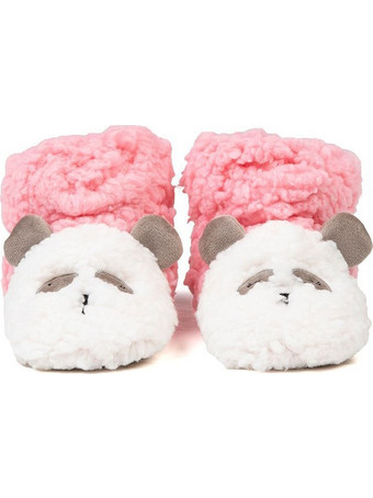 Cozy Sole Panda Βρεφικά Παντοφλάκια Αγκαλιάς Ροζ 30050