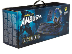 Yenkee Ambush Set Σετ Gaming Πληκτρολόγιο RGB Black