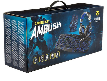 Yenkee Ambush Set Σετ Gaming Πληκτρολόγιο RGB Black