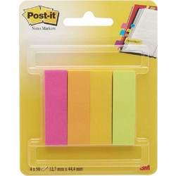Σελιδοδείκτες 3M Post-It 12,7 x 44,4 mm 4 x 50 Τεμάχια Neon Colours 670-4-POP