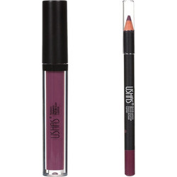 Ushas Cosmetics Lipstick + Lip Pencil Classic Λιλά Βαθύ 3.8ml