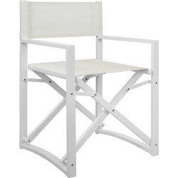 HomeMarkt Καρέκλα Σκηνοθέτη Αλουμινίου Λευκή HM5094.02