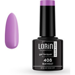 Lorin Gel Lacquer 408 Blue Violet Ημιμόνιμο Βερνίκι Νυχιών 8ml