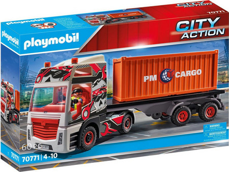 Playmobil City Action Φορτηγό Μεταφοράς Container για 4-10 Ετών 70771