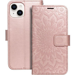 Forcell Mezzo Book Δερματίνης Mandala Rose Gold (iPhone 14)