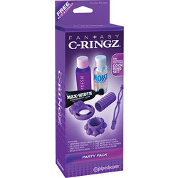 Pipedream Fantasy C-Ringz Party Pack Ελαστικό Δαχτυλίδι Πέους & Όρχεων Σιλικόνης Μωβ