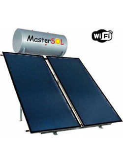 Master MSPL Ηλιακός Θερμοσίφωνας 200lt 4m² Glass Διπλής Ενέργειας με WiFi