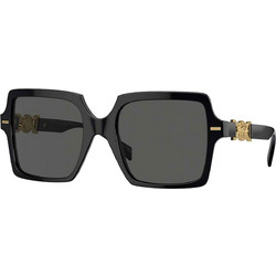 Versace VE4441 GB1/87 Γυναικεία Γυαλιά Ηλίου Τετράγωνα Κοκάλινα Μαύρα με Μαύρο Polarized Φακό