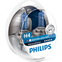 Philips H4 Diamond Vision Αλογόνου 12V 55W 2τμχ