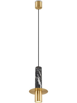 Arapidis Lighting Ε Κρεμαστό Φωτιστικό Οροφής Μονόφωτο Χρυσό 601-1B Χρυσό Μαύρο