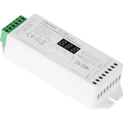 GLOBOSTAR(R) 71426 MiBOXER D5-CX AURORA RGB+CCT Decoder 5CH DC 12-24V 20A 480W Max IP20 - DMX512/RDM + 500/2000Hz PWM + Linear/Logarithmic Dimming Curve - M13xΠ5xΥ2.5cm