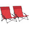 vidaXL Set Καρεκλάκι Παραλίας Κόκκινο 2τμχ 3124903