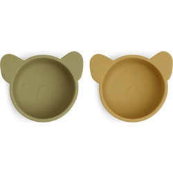 Nuuroo Rosa Koala Μπολ Σιλικόνης Olive Green Dusty Yellow 2τμχ