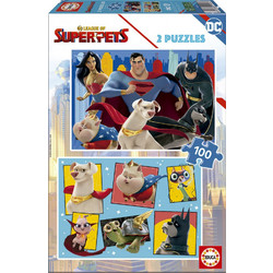 Παιδικό Puzzle Educa DC League Of Superpets 2x100 Κομμάτια